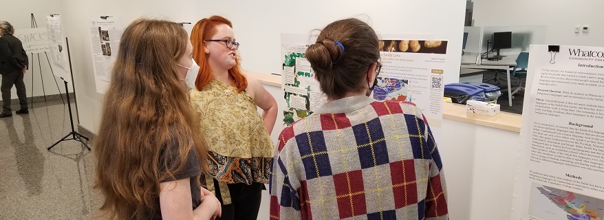 people at Student Showcase event spring 2022