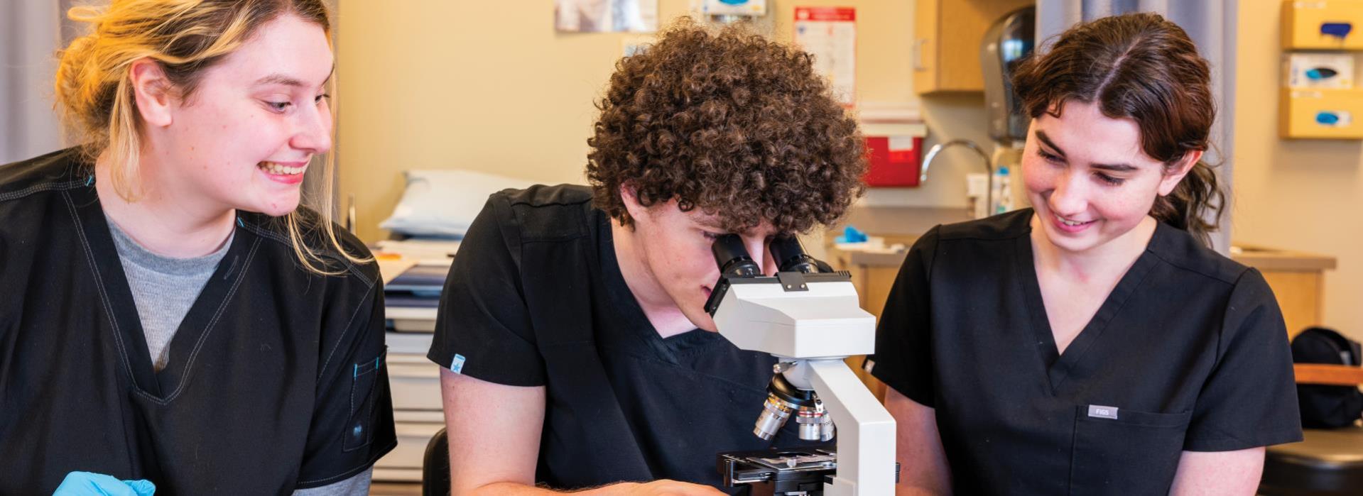 Nursing Assistant Students in a lab