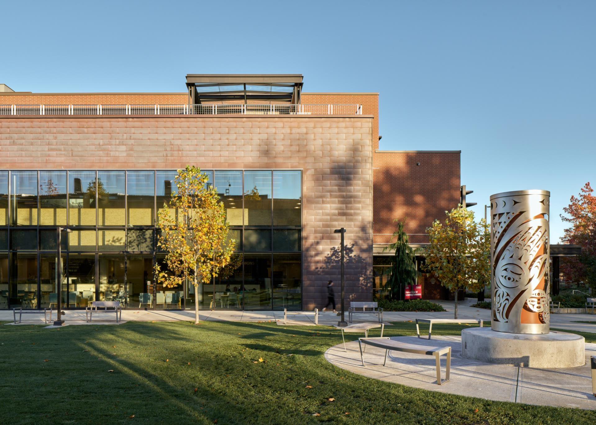 WCC Learning Commons exterior in fall