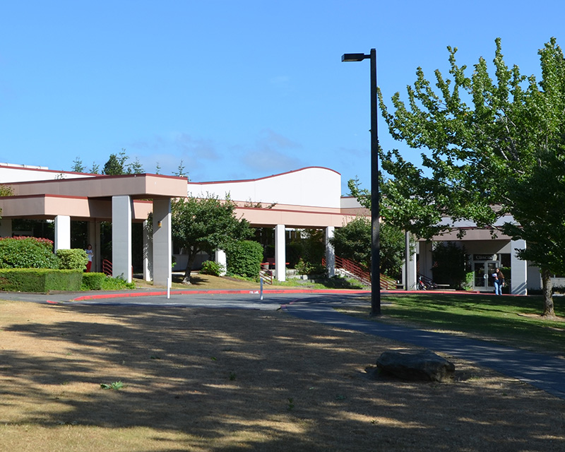 Cascade Hall (CAS) Building on a sunny day
