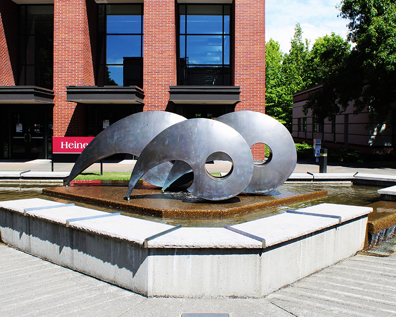 Gathering Fountain in front of Heiner Center