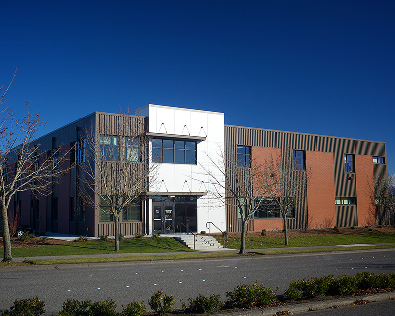 Health Professions Education Center (HPEC) building with blue sky